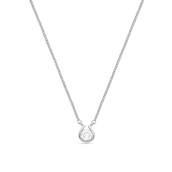 Luxenter Rhodium plattierte Brillant Zirkonia Halskette - Ceol - Image 1
