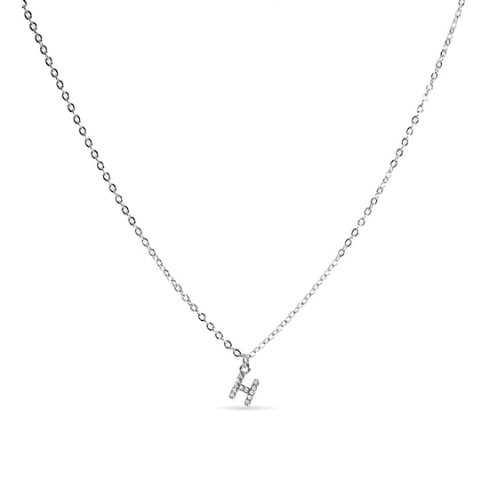 Luxenter Halskette mit glänzenden Zirkonia in Silber - Alphabet - Image 1