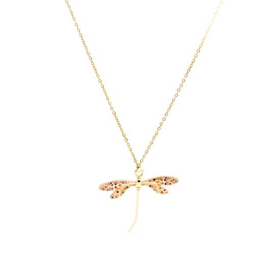 Luxenter Halskette mit mehrfarbigen Zirkonia 18K Gold Finish - Zaka - Image 1