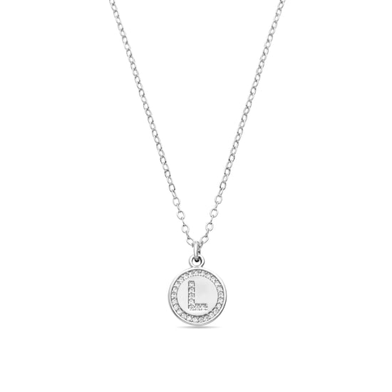 Luxenter Rhodium plattierte Brillant-Zirkonia Halskette - Alphabet - Image 1