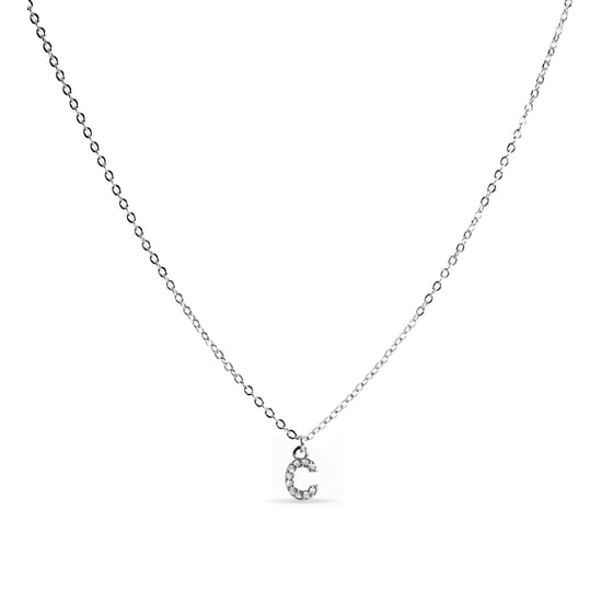 Luxenter Halskette mit glänzenden Zirkonia in Silber - Alphabet - Image 1