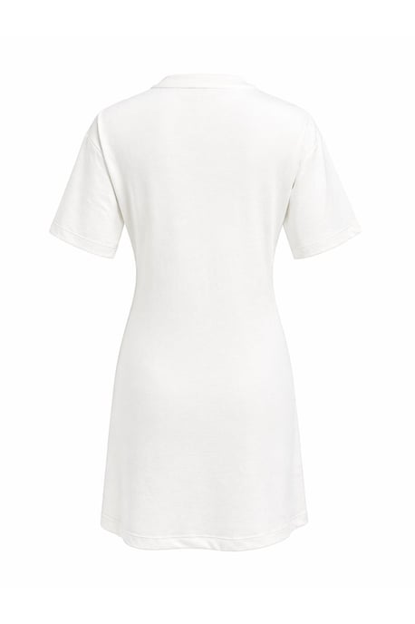 Mini-T-Shirt-Kleid mit Rundhalsausschnitt und Stein-Accessoire - Image 3