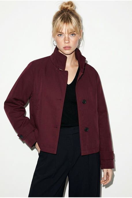 Kurzer Trenchcoat mit Mandarinkragen - Image 6