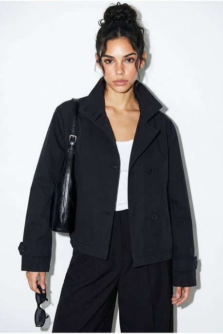 Kurzer Trenchcoat mit Mandarinkragen - Image 5