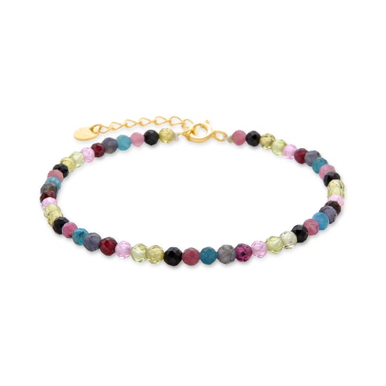 Luxenter Sterling Silber 925 Armband mit Multicolour Turmalin in 18K Gelbgold - Salblai - Image 1