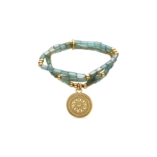 Luxenter Armband mit blauem Kristall 18k goldfarben - Thyu - Image 1