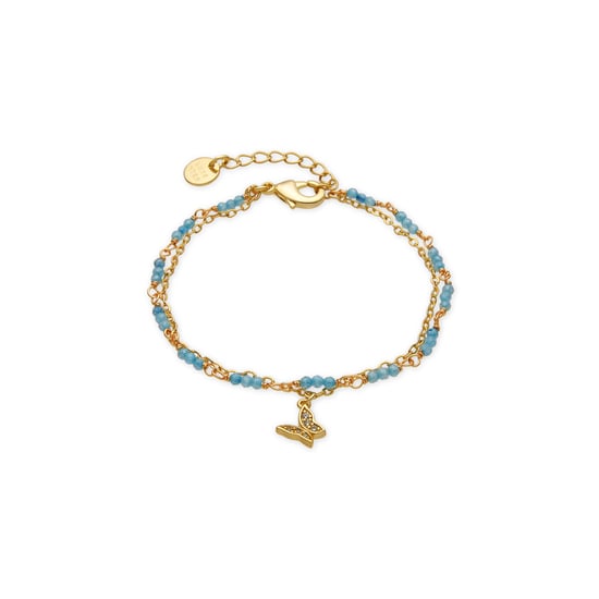 Luxenter Armband mit blauem Kristall 18k goldfarben - Zinli - Image 1