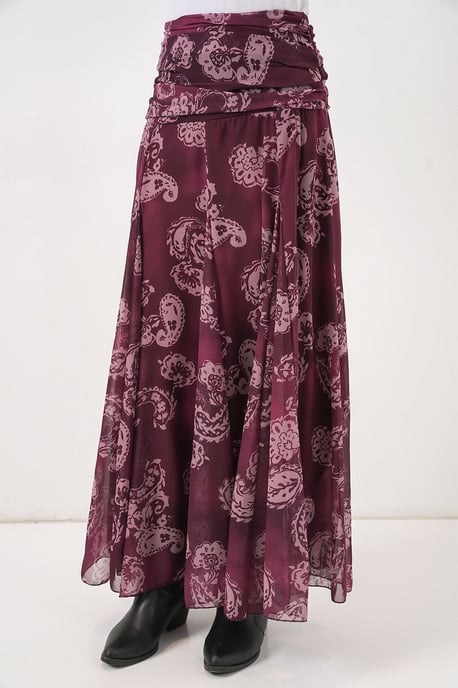 Hohe Taillen-Paisley-Maxikleid - Image 6