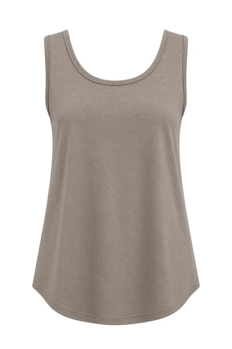 Lässiges U-Ausschnitt Baumwollmix Tanktop - Image 1