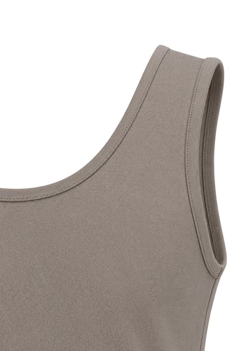 Lässiges U-Ausschnitt Baumwollmix Tanktop - Image 2