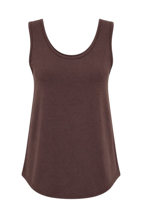 Lässiges U-Ausschnitt Baumwoll-Mix Tanktop - Image 1