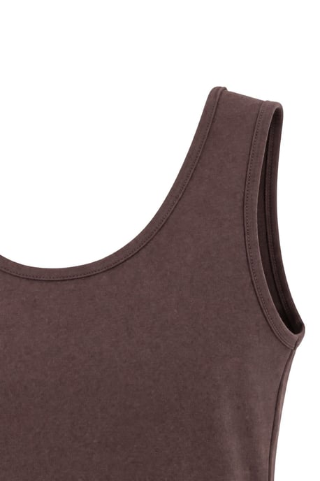 Lässiges U-Ausschnitt Baumwoll-Mix Tanktop - Image 2