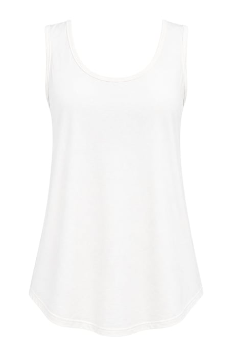 Lässiges U-Hals Baumwollmischung Tanktop - Image 3
