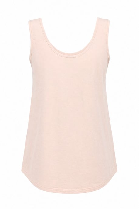 Lässiges U-Ausschnitt Baumwollmix Tanktop - Image 1