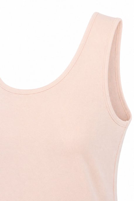 Lässiges U-Ausschnitt Baumwollmix Tanktop - Image 2