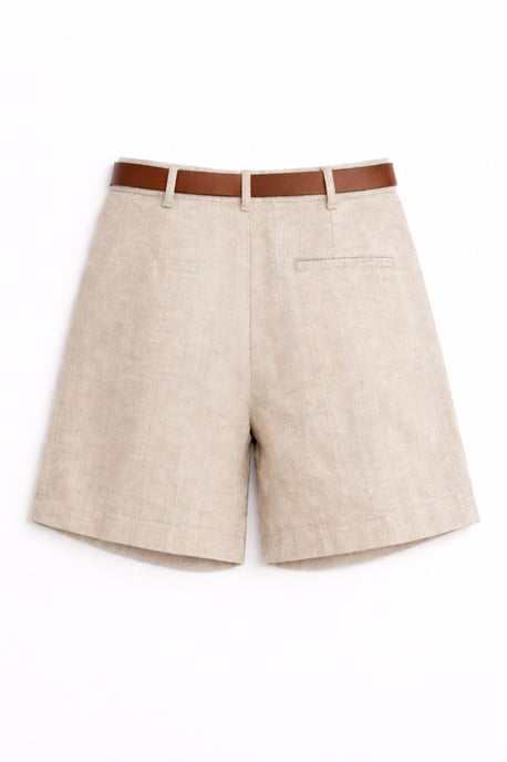 Hochtaillierte Weite Bein Shorts mit Gürtel

 - Image 3