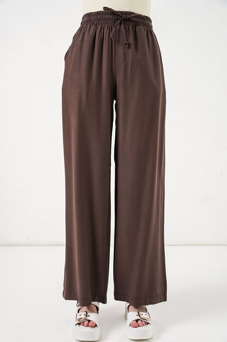 Hochtaillierte weitem Beinform Hose mit Tasche - Image 2