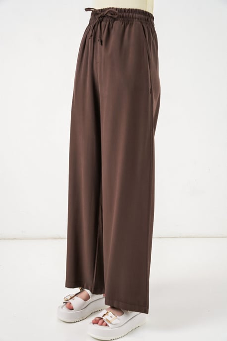 Hochtaillierte weitem Beinform Hose mit Tasche - Image 4