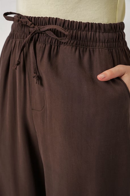 Hochtaillierte weitem Beinform Hose mit Tasche - Image 5