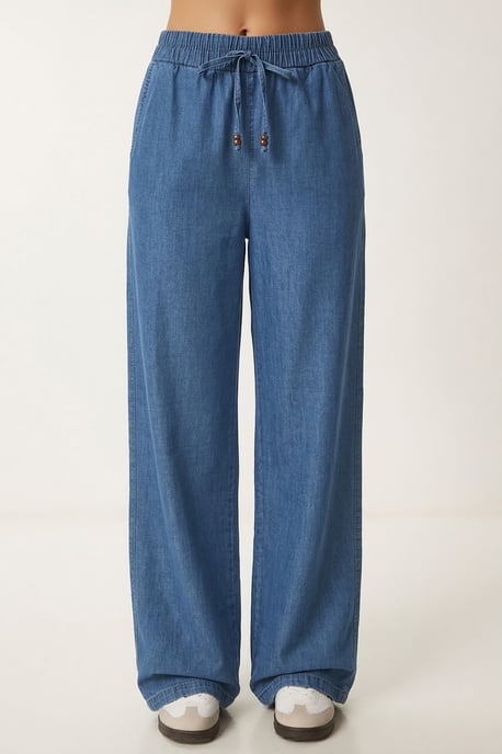 Weite leg Baumwollmischung Freizeit-Hosen - Image 5