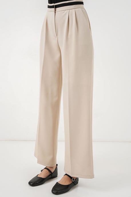 Hochtaillierte weit geschnittene Hose mit Taschen - Image 4