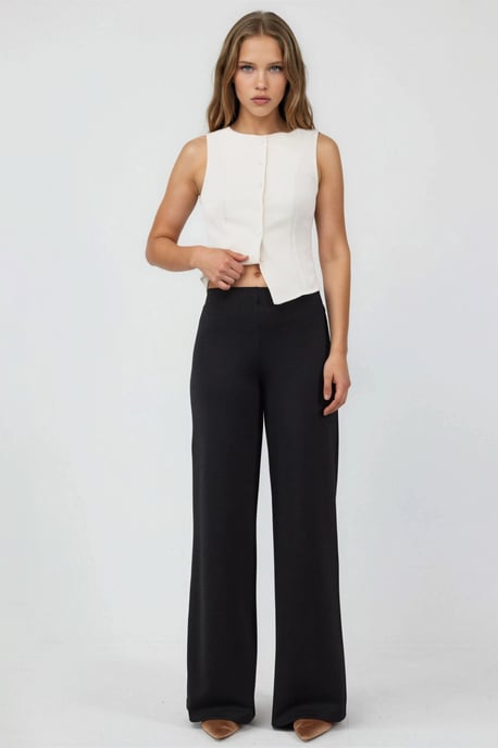 Hochtaillierte Weite Hose - Image 1