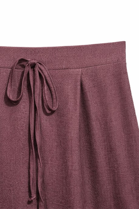Hohe Taille Weite Palazzo-Hose mit Bindegürtel - Image 2