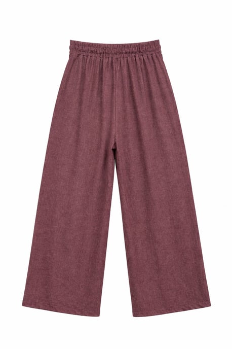 Hohe Taille Weite Palazzo-Hose mit Bindegürtel - Image 3
