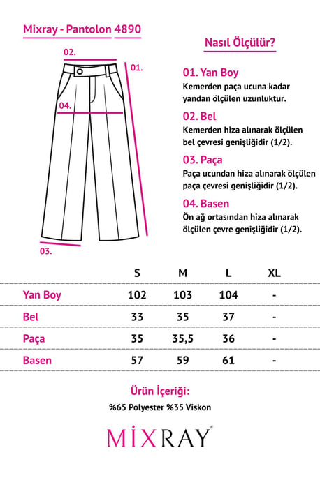 Hohe Taille Weite Palazzo-Hose mit Bindegürtel - Image 4
