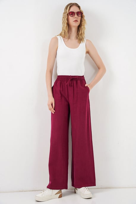 Hochtaillierte weite Hose mit Taschen - Image 1