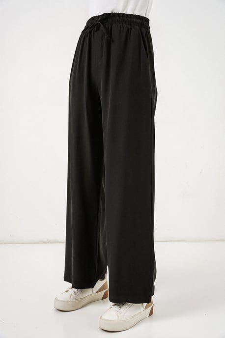 Hochtaillierte weite Hosen mit Tasche - Image 4