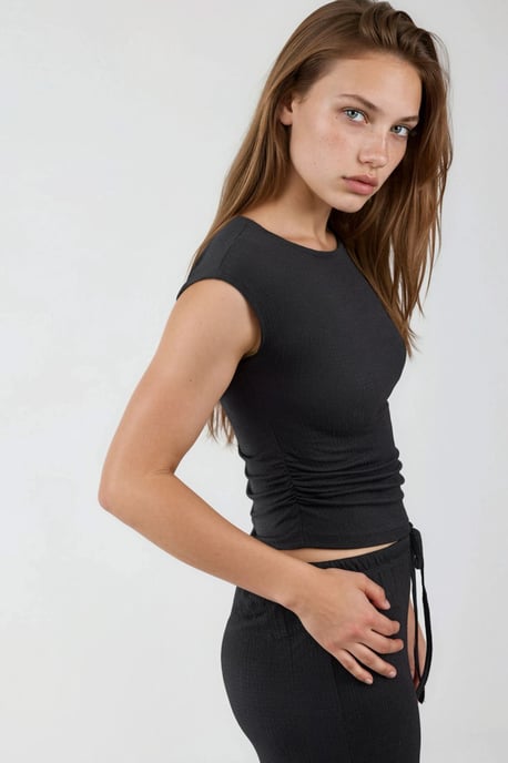 Weite Hosen mit Kordelzugbund - Image 2