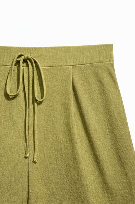 Hoch-taillierte Palazzo-Hosen mit weitem Bein und Bindegürtel - Image 2