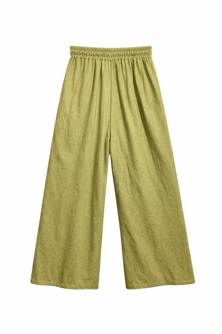 Hoch-taillierte Palazzo-Hosen mit weitem Bein und Bindegürtel - Image 3