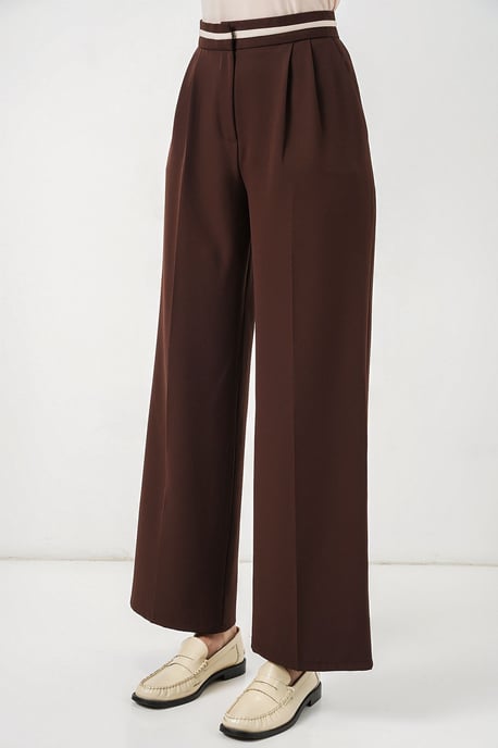Hochtaillierte Weite Beinhosen mit Taschen - Image 4