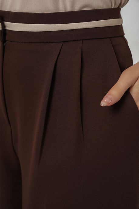 Hochtaillierte Weite Beinhosen mit Taschen - Image 6
