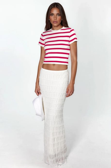 Gestreiftes Rundhals-Basic-T-Shirt - Image 5