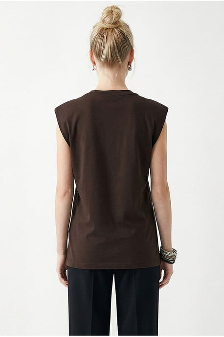 Cut-Out Rundhals-T-Shirt - Image 5