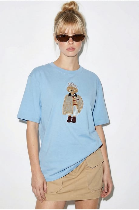 Besticktes T-Shirt mit Rundhalsausschnitt, lässige Passform - Image 3