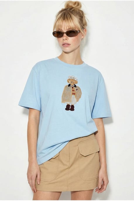 Besticktes T-Shirt mit Rundhalsausschnitt, lässige Passform - Image 4