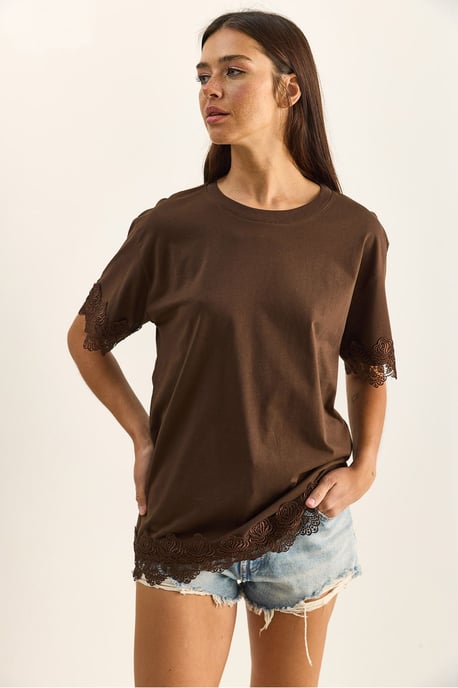 Übergroßes Rundhals-Cotton-T-Shirt - Image 3