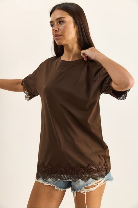 Übergroßes Rundhals-Cotton-T-Shirt - Image 4
