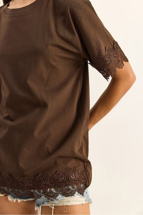 Übergroßes Rundhals-Cotton-T-Shirt - Image 5