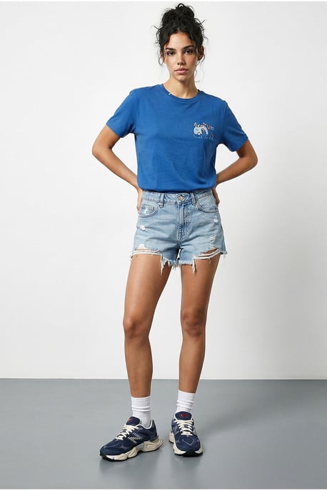 Besticktes Rundhals-T-Shirt - Image 3