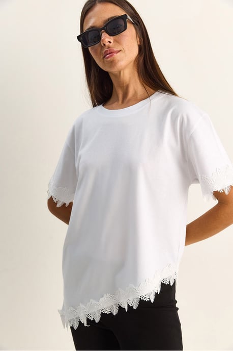 Übergroßes Rundhals-Cotton-T-Shirt - Image 5
