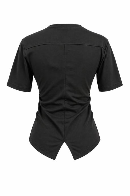 Basic Rundhals-Shirt mit Schlitz - Image 3