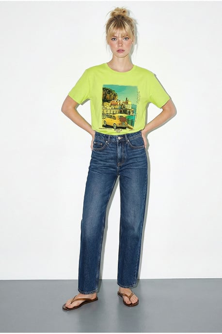 Bedrucktes Rundhalsausschnitt T-Shirt - Image 2
