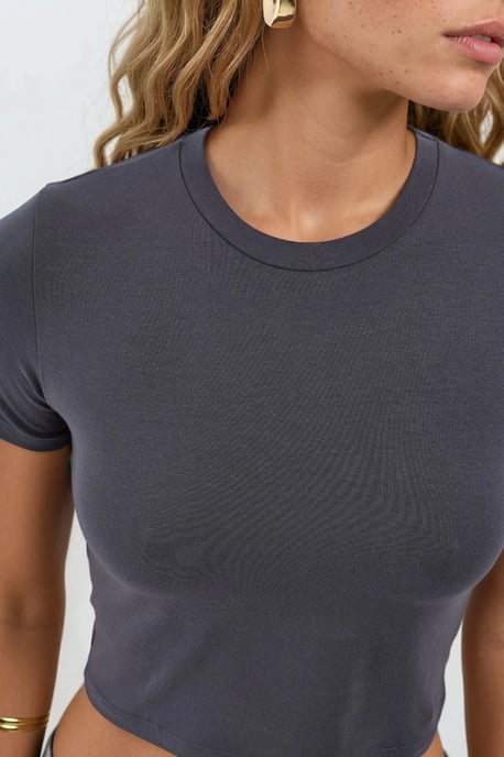 Crew-Neck Crop T-Shirt - Image 6