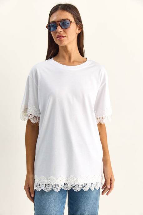 Übergroßes Rundhals-Cotton-T-Shirt - Image 2