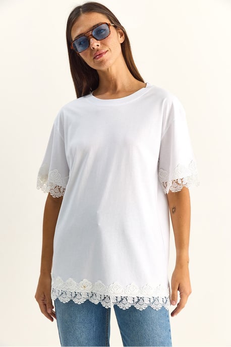 Übergroßes Rundhals-Cotton-T-Shirt - Image 3